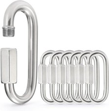 6 Set 304 Stainless Stee Chain Connector Quick Links,Screw Carabiner,Chain Hooks