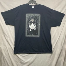 Cat Graphic T-Shirt Cat Starring At You Black Women Size | 2XL