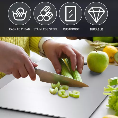 Titanium Cutting Board Double-Sided Titanium Chopping Boards for Kitchen Camping - Picture 6 of 17
