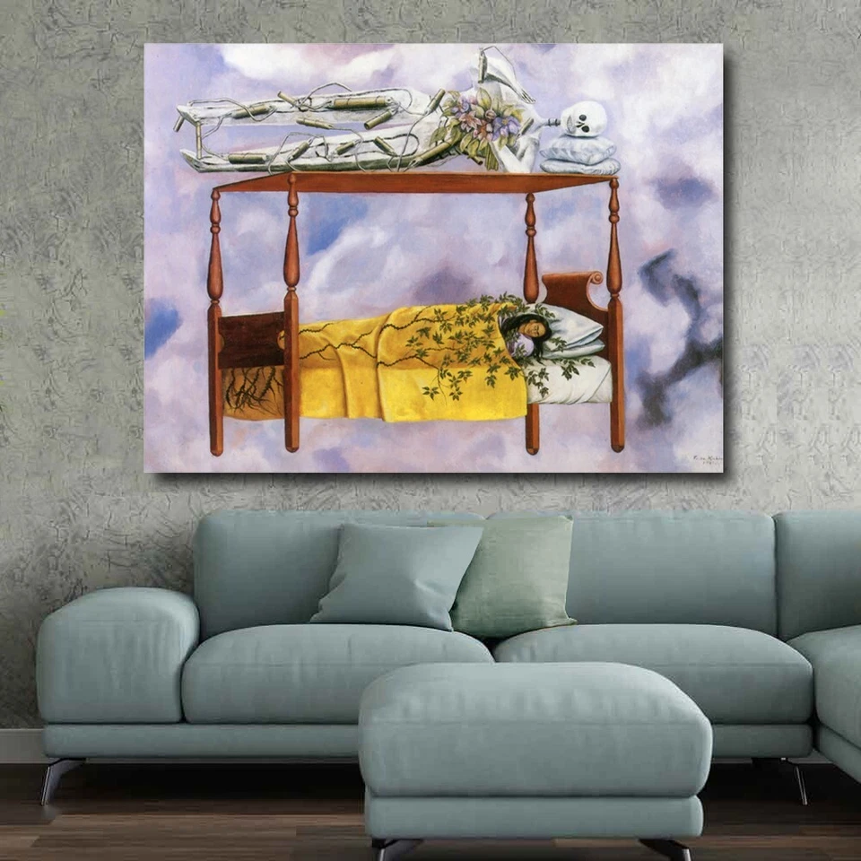 Frida Kahlo - The Dream 12x16  -  CANVAS or PRINT WALL ART - Image 2 of 4