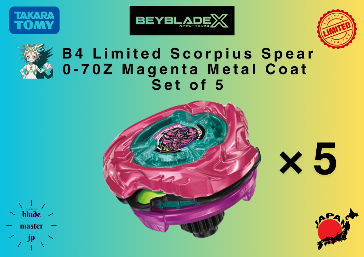 Beyblade X UX-00 Scorpius Spear 0-70Z Magenta Metal Coat B4