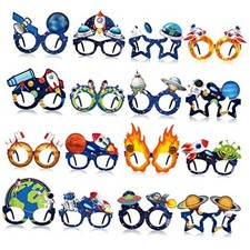 Ireer 32 Pcs Space Party Eyeglasses Favors, Astronaut Photo Booth Props