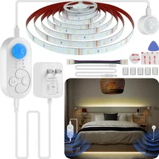 Dual Sensor Stair Light Strip, Double Motion Activated Sensor LED Strip Light...