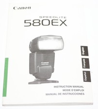 Canon 580EX Speedlite Original Instructions Very Clean Free USA Shipping