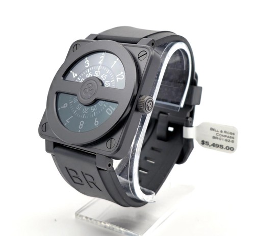 BELL & ROSS COMPASS BR-01-92-S LMTD EDITION XXX/500! VERY NICE! VIDEO!