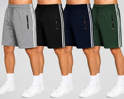 Mens Shorts Gym Elasticated Waist Jogging Casual Running Plain Sweat M - 3XL - Image 1 of 2