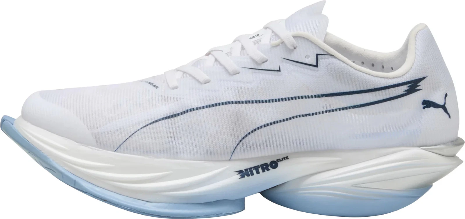 Puma Fast-R Nitro Elite 3 Mens Running Shoes White Lightweight Racing Trainers