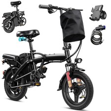 560W Ebike Foldable Electric Bike 48V Commuter City 14" Lightweight For Adults
