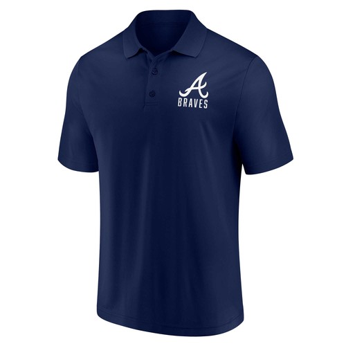 Men's Fanatics Navy/White Atlanta Braves Two-Pack Logo Lockup Polo Set - 第 4/5 張圖片