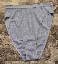 NWOT VICTORIA'S SECRET LARGE BLUE 100 COTTON VINTAGE RARE HI LEG BRIEF PANTIES