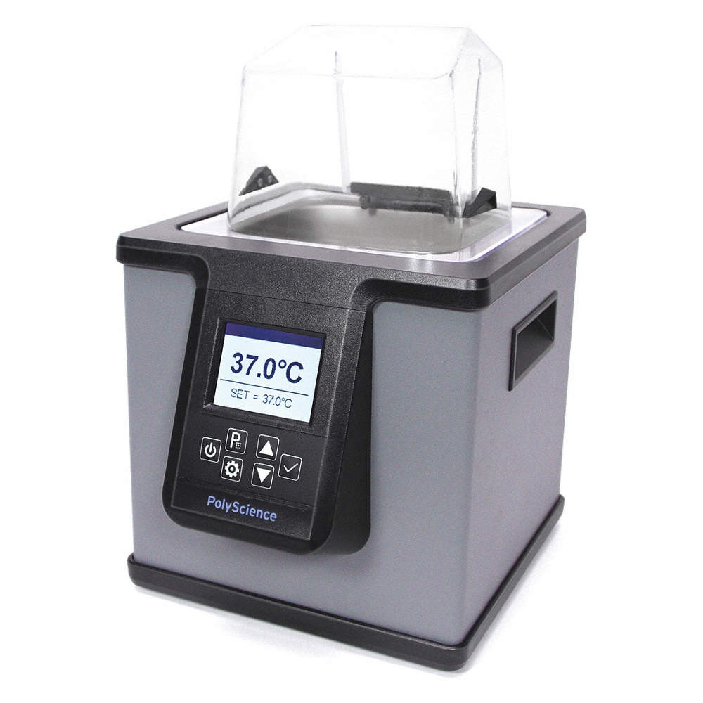 POLYSCIENCE WBE02L11B Water Bath,120V,Digital Display,1.1A,2L 494F23