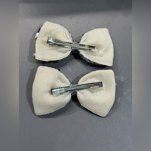 NEU Haarschmuck Schleifenclips 2er Set silber - Bild 2 von 3