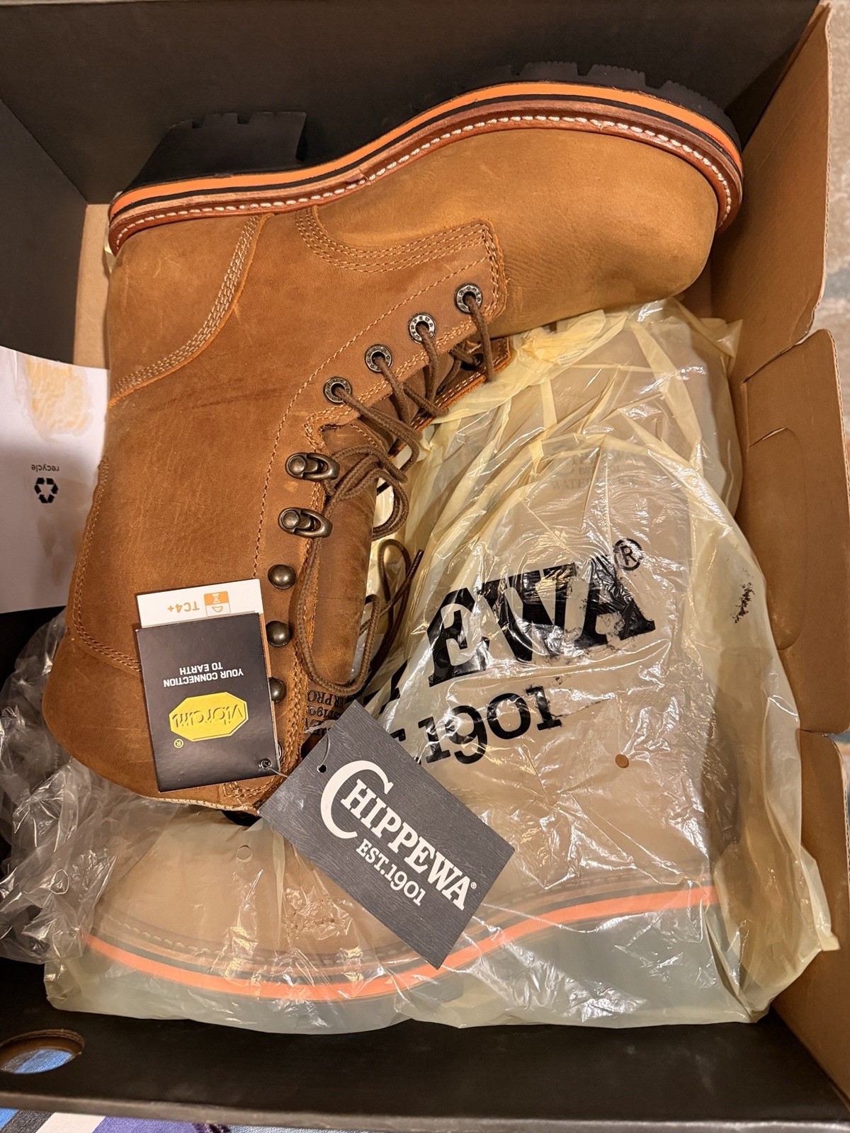 Chippewa Thunderstruck 10” Waterproof Nano Comp Toe Logger/ Lineman Boot 8.5D