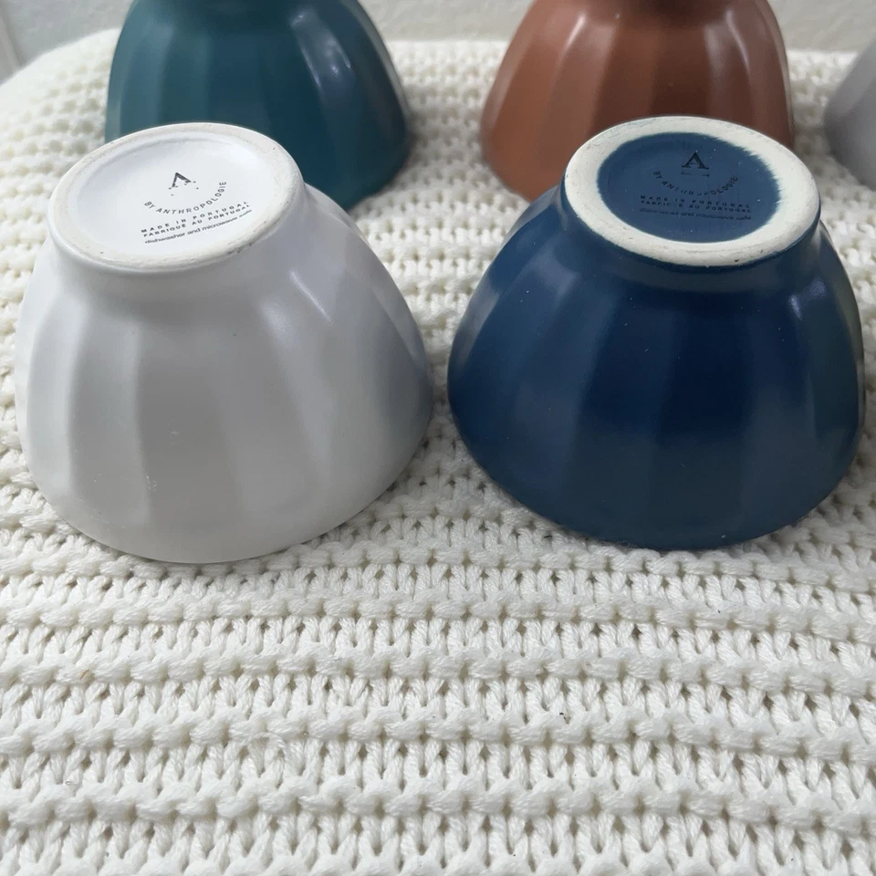 Conjunto de 6 tigelas de porca Anthropologie Biscuit 3 1/2” artigos de pedra - Imagem 3 de 4