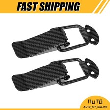Two Car Bumper Security Clips Quick Release Hook Carbon Fiber Pattern 105x33mm