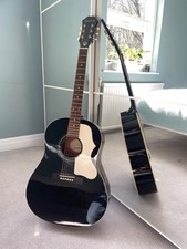 Epiphone EJ-45/EB Acoustic Guitar, Black and White, Made in 2017