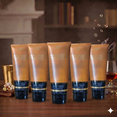 Bath & Body Works - Mahogany Teakwood Ultimate Hydration Body Cream 8 oz[5 Pack]