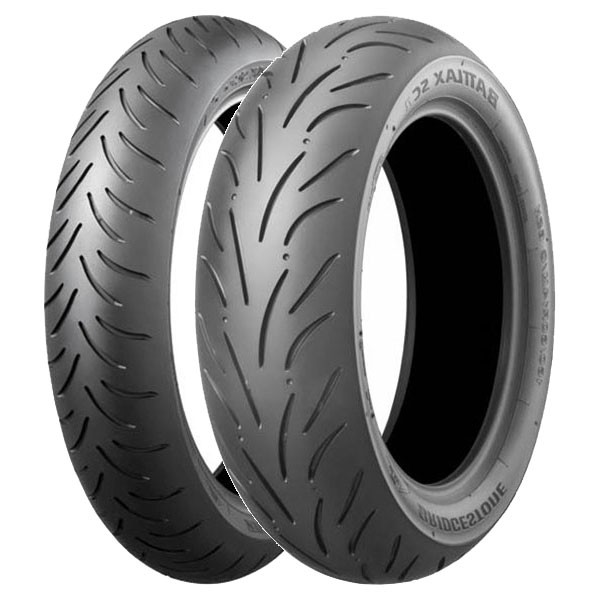 TYRE PAIR BRIDGESTONE 110/90-13 SC1 + 130/70-13 SC1 DOT23