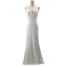 LULU'S M Promise White Mermaid Bridal Wedding Maxi Dress B145