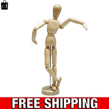 Durable 12-Inch Jointed Wooden Mannequin - Perfect for Drawing and Decor