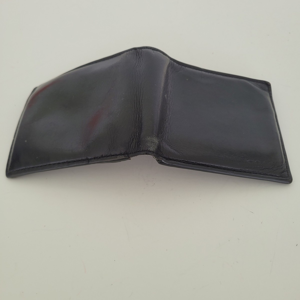 Coach Designer Mens Wallet Black Bifold Leather Folding Medium
