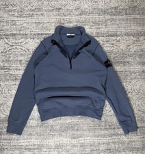 Stone Island Authentic Blue Quarter Zip Sweat...