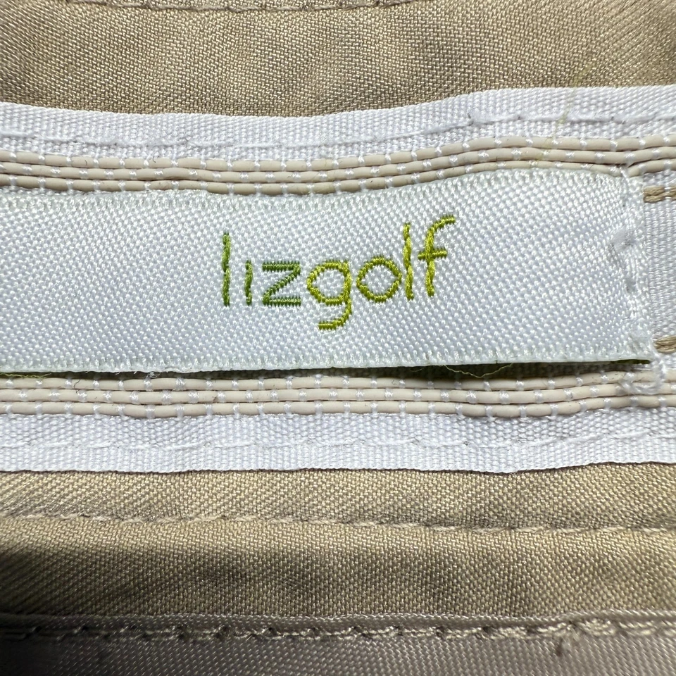 Lizgolf Kylie Tan Womens 12 Coolmax High Rise Tapered Pleated Golf Chino Pants - Image 2 of 4