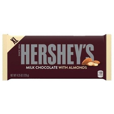 6x Hershey's Almond XL Bar Bulk Chocolate Sweet Treats Candy Bar 4.25oz