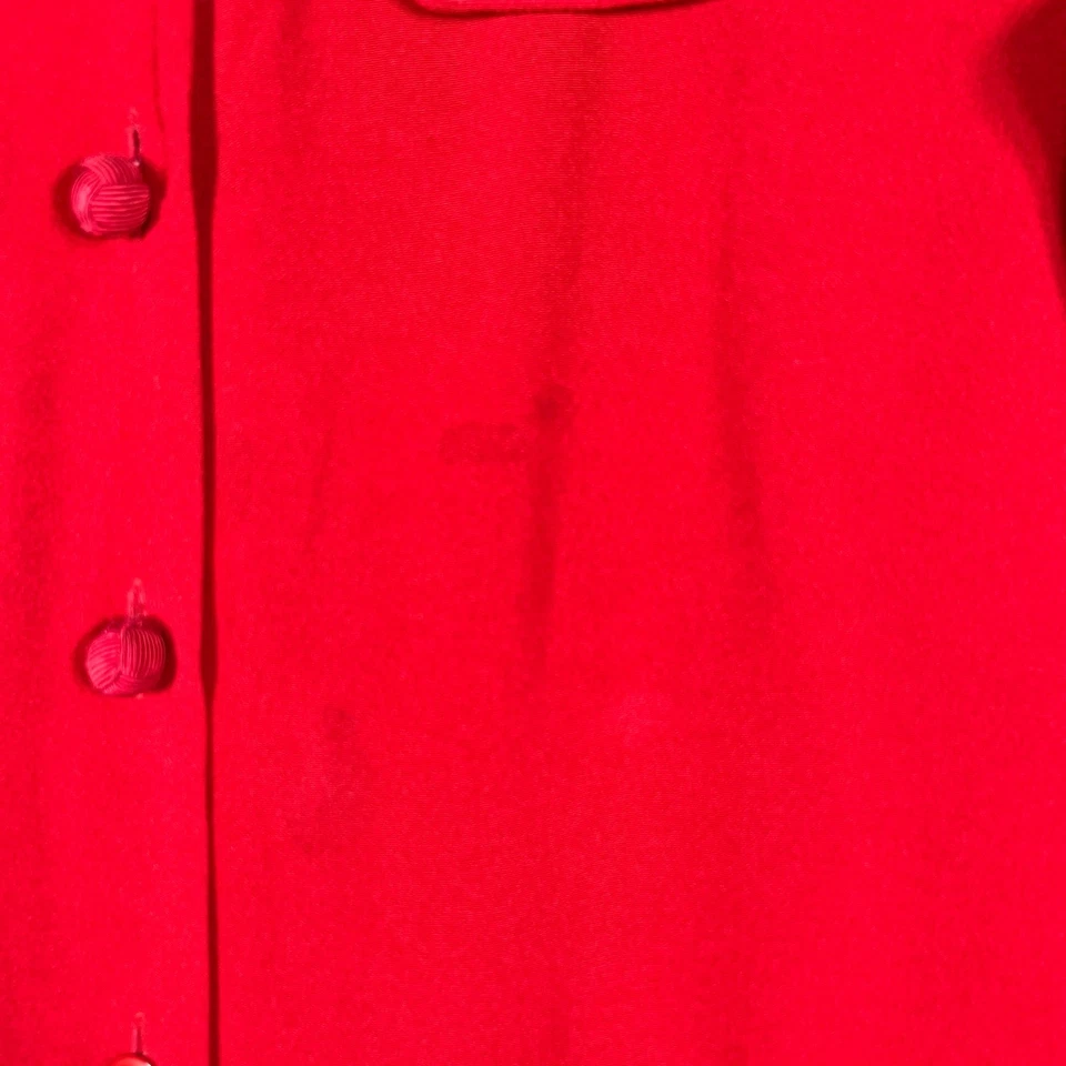 Conjunto de Pantalones Vintage Anne Klein II Mujer 10 Rojo Ligero Oficina Viaje Dinero Antiguo Foto 4 de 4