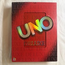 Uno Deluxe Edition 2001 Card Game Complete In Box with Scorepad