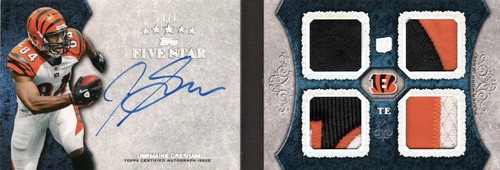 2010 Topps Five Star Rookie Autographed Quad Patch Rainbow Jermaine Gresham 1/1! - Picture 1 of 2