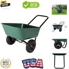 70019 Garden Barrow Dual-Wheel Residential Wheelbarrow Garden Cart
