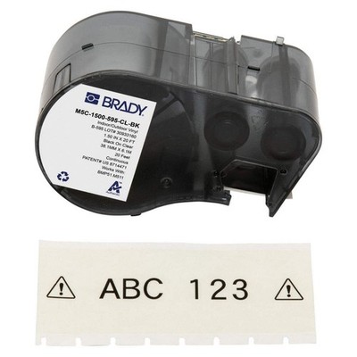 BRADY M5C-1500-595-CL-BK Continuous Label Cartridge,Clear,Gloss 808DV3
