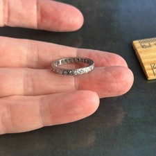 Vintage Solid Platinum Diamond Eternity (UK P) Ring 1950s Boodle & Dunthorne Ltd