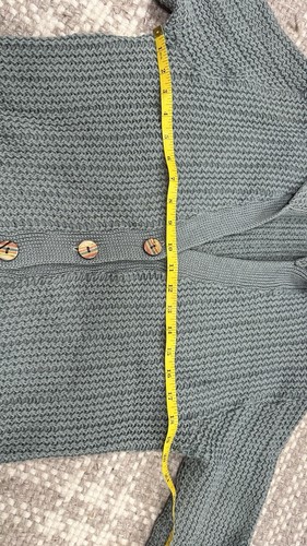 Vintage Moss Bros Of Cogent Garden grüner Pullover 60er Wolle handgestrickt Allen Solly M - Bild 12 von 14