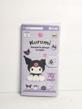 Sanrio Kuromi mini magnetic notepad, tab stationary travel set