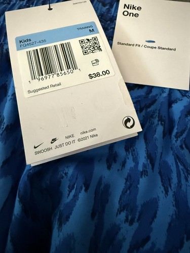 Nike One High Waisted Brief Lined shorts - girl's -MED- NWT - Picture 3 of 3