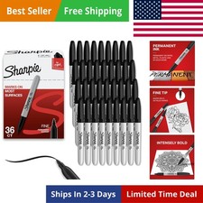 Permanent Markers, Bulk Set, Fine Tip Markers, For Plastic, Metal, Wood, And ...