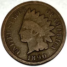1890 Indian Head Cent Penny Good Condition 1c One Cent US Coin- 2458