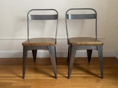 Two West Elm Xavier Multipurpose Chairs   Industrial-Chic Excellence