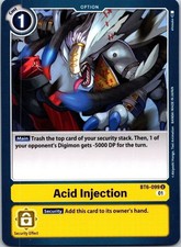 Acid Injection BT6-099 Black Uncommon Option Digimon Card CCG
