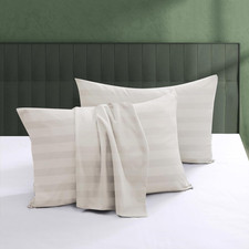 100 Egyptian Cotton Pillow Protectors Set of 4, 600 Thread Count Bed Pillow Cas