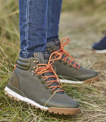 Womens Joules Chedworth Khaki Waterproof Hiker Boots US 9 EURO 40/41 UK 7 NEW