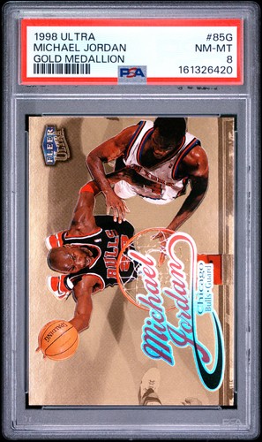 1998 FLEER ULTRA GOLD MEDALLION #85G MICHAEL JORDAN PSA 8