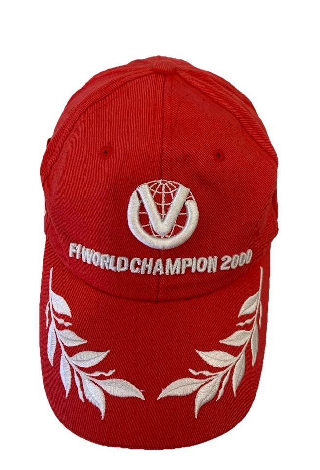 Gorra Michael Schumacher Ferrari Campeón del Mundo de F1 2000 Gorra #1 Roja PPM Licencia #K1 Foto 3 de 4