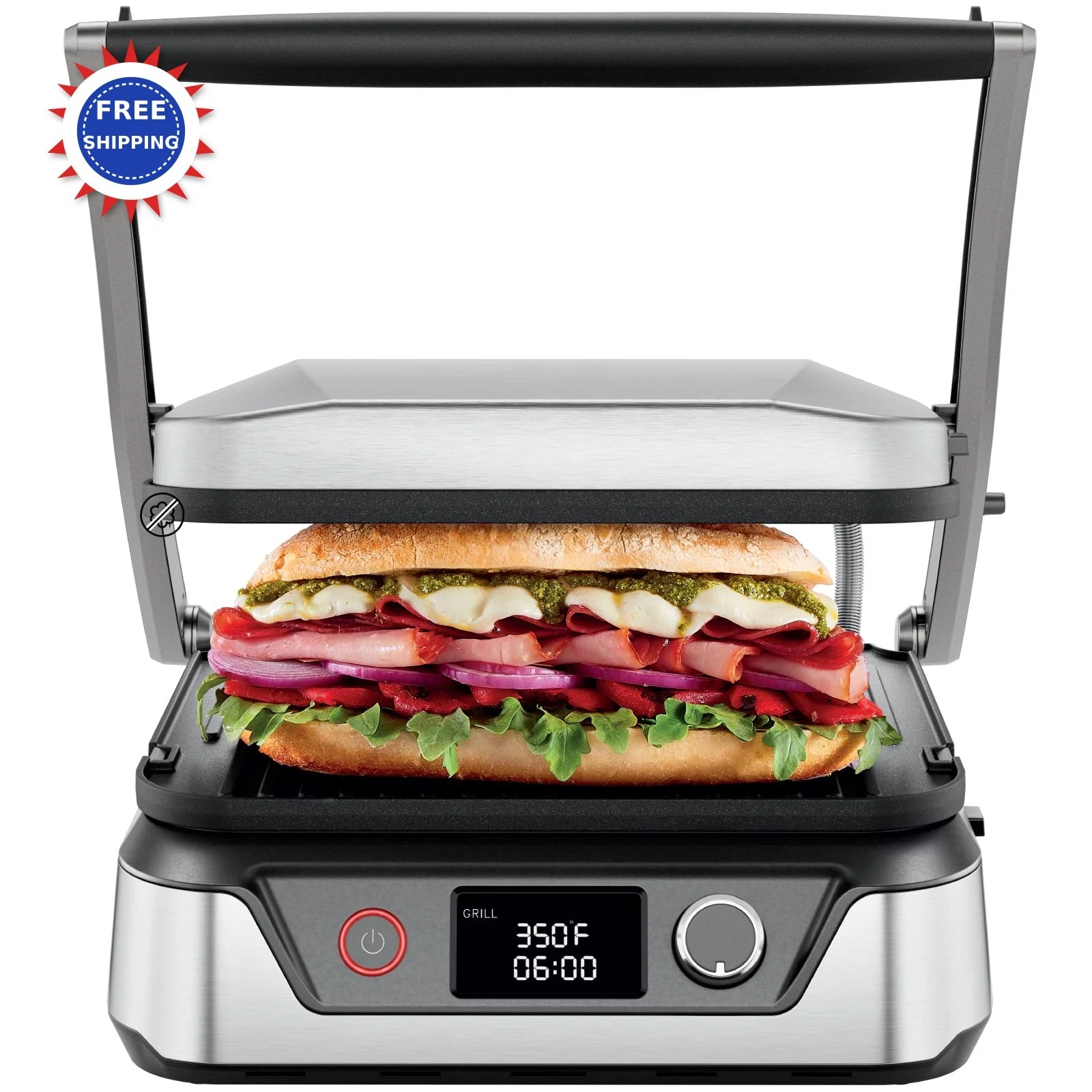Panini Press Grill Sandwich Maker 5-in-1 Griddle Combo Removable Grilling Plates
Opens in a new wind