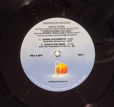 Grace Jones - Warm Leatherette 12" EP Promo  Island Records &ndash; PRO-A-879 1980