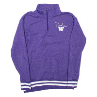 CHAMPION Washington Huskies Womens Sweatshirt Purple 1/4 Zip USA M