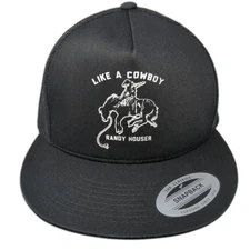 Like A Cowboy Randy Houser Snapback Trucker Hat Black OS The Classics Yupoong