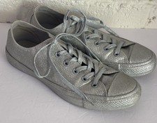 Converse Chuck Taylor All Star Silver Glitter M 8 W 10 Smeakers162994C Wedding